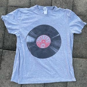 RIOT FEST 15 t-shirt - Vinyl design - XL but runs small (more like a L)